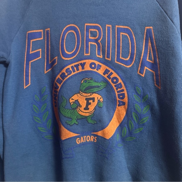 Vintage 90s Fruit of the Loom Blue Florida Gators Sweatshirt - Picture 2 of 16
